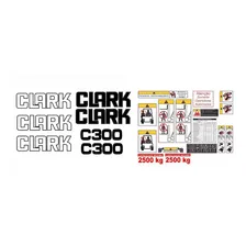 Kit Adesivo Máquina Empilhadeira Clark C300 Ca12796 Foto mini  2