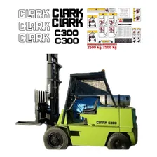 Kit Adesivo Máquina Empilhadeira Clark C300 Ca12796 Foto  mini 1