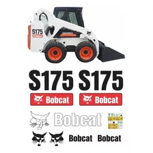 Kit Adesivo Mini Carregadeira Bobcat S175 + Etiquetas Mk Cor PADRÃO Foto mini 1