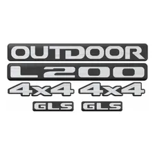 Kit Adesivo Mitsubishi L200 Outdoor Gls 4x4 Resinado Relevo Foto mini 2
