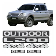 Kit Adesivo Mitsubishi L200 Outdoor Gls 4x4 Resinado Relevo Foto mini 1