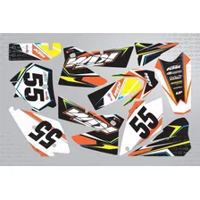 Kit Adesivo Moto Cross Trilha Ktm Exc 2006 0,60mm 3m Mt030 Cor Adesivo Trilha Ktm Foto mini  2