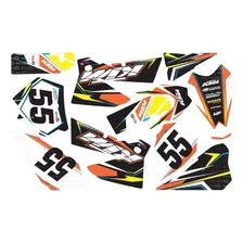 Kit Adesivo Moto Cross Trilha Ktm Exc 2006 0,60mm 3m Mt030 Cor Adesivo Trilha Ktm Foto  mini 1