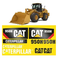 Kit Adesivo Pá Carregadeira Caterpillar 950h Modelo Cor Preto Foto mini 1