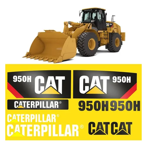 Kit Adesivo Pá Carregadeira Caterpillar 950h Modelo Cor Preto Foto 1