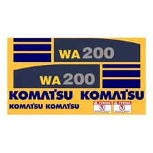 Kit Adesivo Pá Carregadeira Komatsu Wa200 + Etiquetas Mk Cor Pá Carregadeira Wa200 Foto mini 4