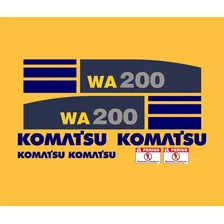 Kit Adesivo Pá Carregadeira Komatsu Wa200 + Etiquetas Mk Cor Pá Carregadeira Wa200 Foto mini 3