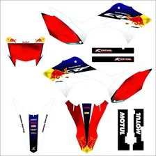 Kit Adesivo Red Bull Crf 250f 2019/2023 - 0,70mm Resinado 3m Cor Branco Foto mini 1
