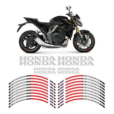Kit Adesivo Refletivo Roda Moto Honda Cb 1000r Filete Prata Foto mini 1