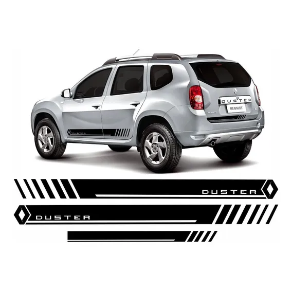 Kit Adesivo Renault Duster Emblemas Laterais E Traseira 04 Cor ADESIVO DUSTER Foto 1