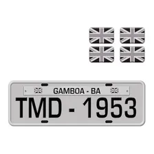 Kit Adesivo Resinados Bandeira Inglaterra Cinza Placa Coluna Foto mini 4