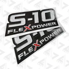 Kit Adesivo S10 Flexpower Vermelho + Faixa Chevrolet Grafite Foto mini 4