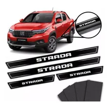Kit Adesivo Soleira Resinada Proteção 4 Portas Fiat Strada Foto mini 1