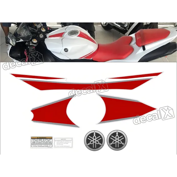 Kit Adesivo Tanque Decorativo Moto Yamaha Yzf R1 2010 R1pt01 Foto 1