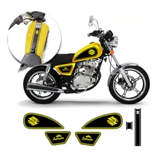 Kit Adesivo Tanque Lateral Suzuki Intruder 125 Amarela Foto mini 2