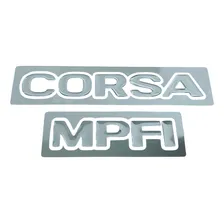 Kit Adesivo Traseiro Emblema Corsa Mpfi Cromado Resinado Foto mini  3