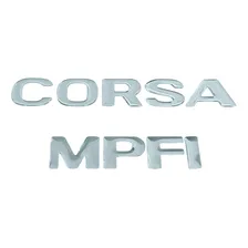 Kit Adesivo Traseiro Emblema Corsa Mpfi Cromado Resinado Foto mini  2