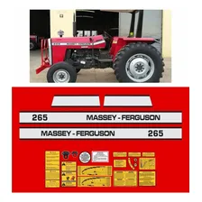 Kit Adesivo Trator Massey Ferguson Mf 265 + Etiquetas Mk Foto mini 2