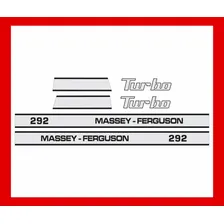Kit Adesivo Trator Massey Ferguson Mf 292 Turbo +etiqueta Mk Cor ADESIVO MASSEY FERGUSON 292 TURBO Foto mini 3