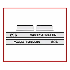 Kit Adesivo Trator Massey Ferguson Mf 296 + Etiqueta Mk Foto mini 3
