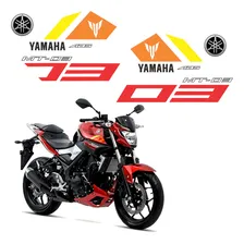 Kit Adesivo Yamaha Mt03 Tanque E Lateral Vermelha Mt03ver Foto mini  3