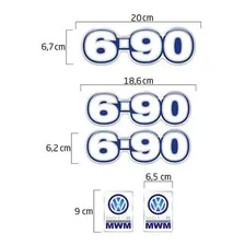 Kit Adesivos 6-90 Emblema Caminhão Volkswagen Mwm Resinado Foto mini 2