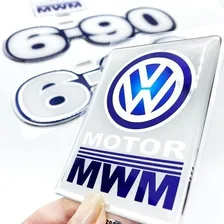Kit Adesivos 6-90 Emblema Caminhão Volkswagen Mwm Resinado Foto mini 4
