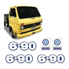 Kit Adesivos 6-90 Emblema Caminhão Volkswagen Mwm Resinado Foto mini 1