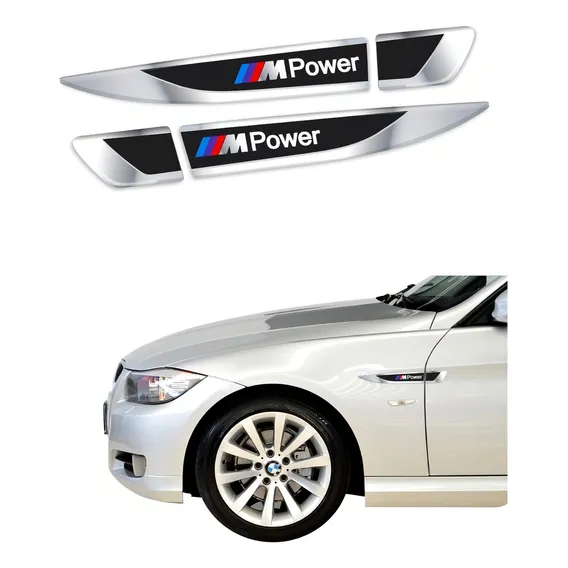 Kit Adesivos Apliques Laterais Resinado Bmw M-power Foto 1