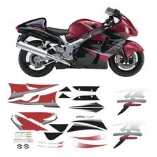 Kit Adesivos Carenagem Suzuki Hayabusa Gsx 1300r 2007 Vinho Foto mini 1