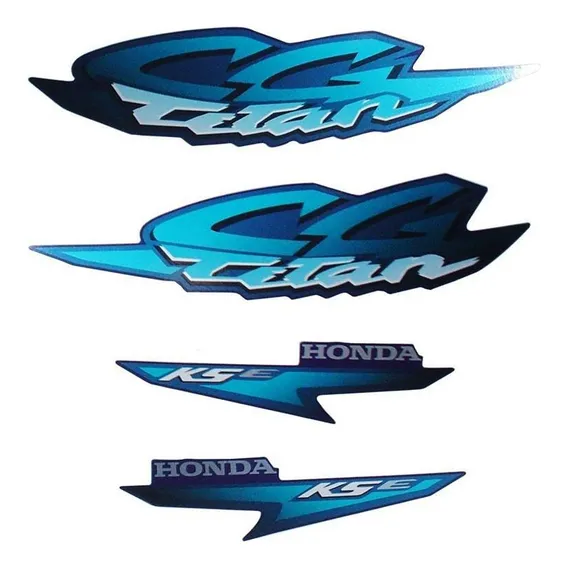 Kit Adesivos Cg125 Titan Kse 2002 Azul Foto 1