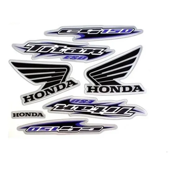 Kit Adesivos Cg150 Titan Esd 2006 Prata Foto 1