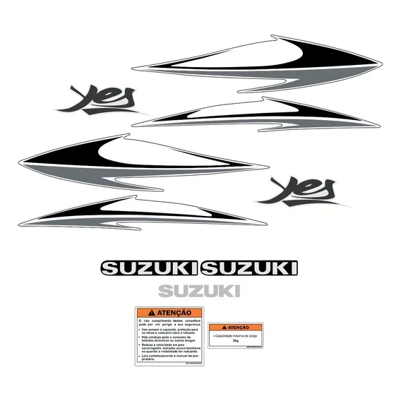 Kit Adesivos Compativeis Suzuki Yes 125 2008 Prata 10203 Foto 1