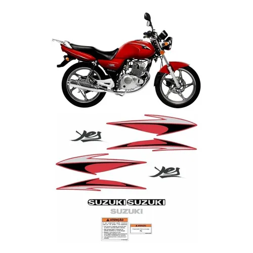 Kit Adesivos Compativeis Suzuki Yes 125 2008 Vermelha 10200 Foto 1