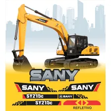 Kit Adesivos Compatível Com Escavadeira Sany Sy210c Foto mini  2