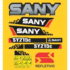 Kit Adesivos Compatível Com Escavadeira Sany Sy210c Foto  mini 1