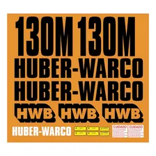 Kit Adesivos Compatível Com Motoniveladora Huber Warco 130m Cor ADESIVO MOTONIVELADORA 130M Foto  mini 1