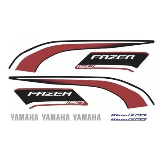 Kit Adesivos Compatível Com Yamaha Fazer 150 Ed 2014 Cor PADRÃO Foto 1
