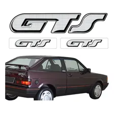 Kit Adesivos CompatÃvel Gol Gts Laterais Coluna + Tampa R525 Cor PRATA Foto mini 1