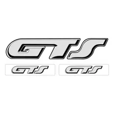 Kit Adesivos CompatÃvel Gol Gts Laterais Coluna + Tampa R525 Cor PRATA Foto mini 2