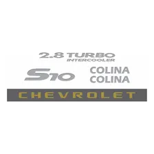 Kit Adesivos Compatível S10 Colina 2.8 Turbo Resinados R764 Foto  mini 1
