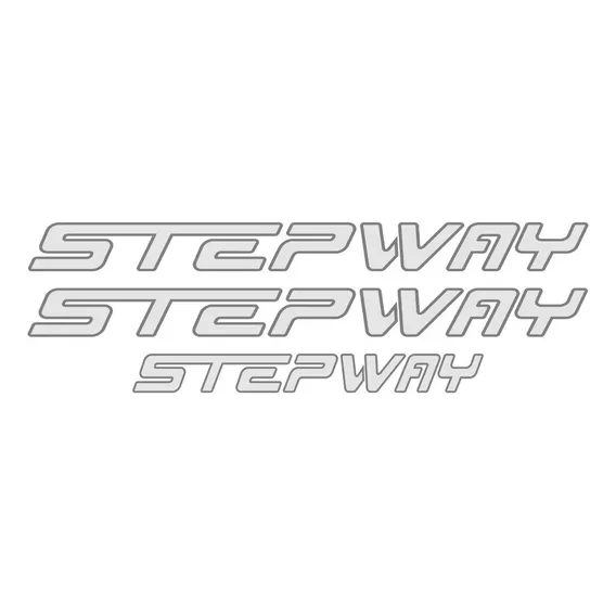 Kit Adesivos Compatível Sandero Stepway Faixas Cinza R042 Foto 1