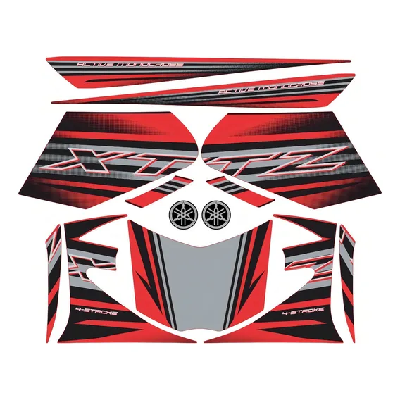 Kit Adesivos Compatível Yamaha Xtz 125e 2014 Vermelha 10490 Foto 1