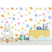 Kit Adesivos Decorativo De Parede Flores Aquarela Foto mini 1