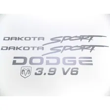 Kit Adesivos Dodge Dakota Sport 3.9 V6 Em Prata Dkt39sp Fv Foto mini 3