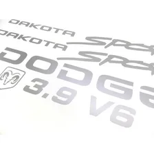 Kit Adesivos Dodge Dakota Sport 3.9 V6 Em Prata Dkt39sp Fv Foto mini 1