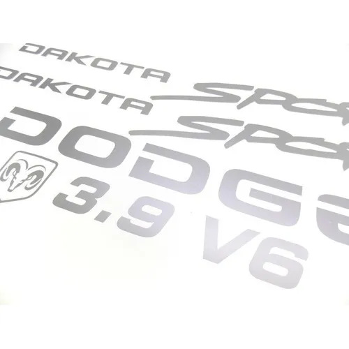 Kit Adesivos Dodge Dakota Sport 3.9 V6 Em Prata Dkt39sp Fv Foto 1