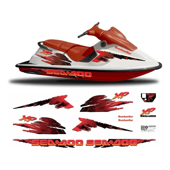 Kit Adesivos Emblema Seadoo Sea Doo Xp 1995 1996 Sd61 Foto 1