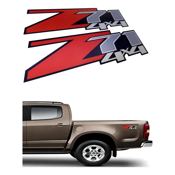 Kit Adesivos Emblema Z71 4x4 Chevrolet Off Road S10 Ca-05392 Foto 1