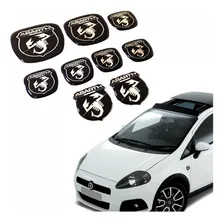 Kit Adesivos Emblemas Aplique Fiat Punto Abarth Res17 Cor Padrão Foto mini 1